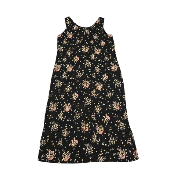 Vintage 70s Floral Sleeveless Maxi Dress Small - Picture 2 of 4